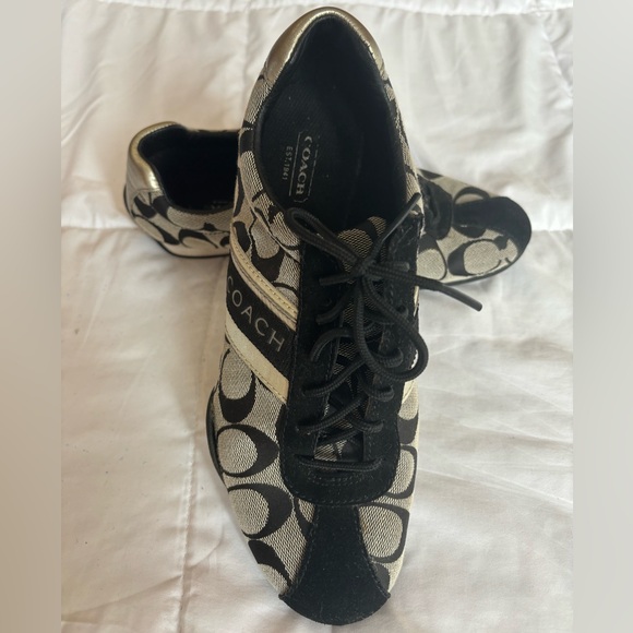 Coach Black and Gray Sneakers in size 7 - Picture 2 of 5
